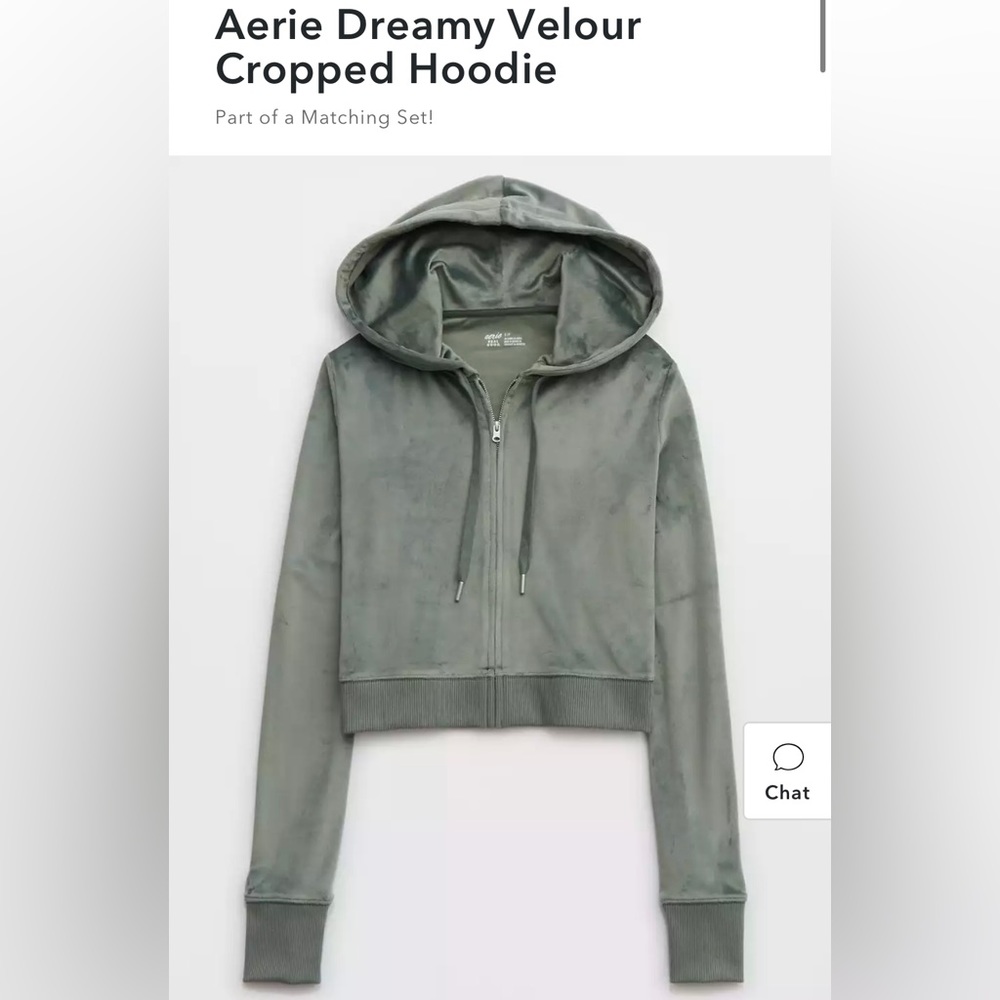 Aerie Dreamy Velour Hoodie